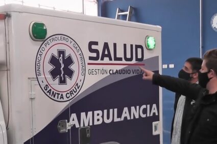 Petroleros Privados presentó una ambulancia como parte del Plan sanitario para los Yacimientos de Santa Cruz.