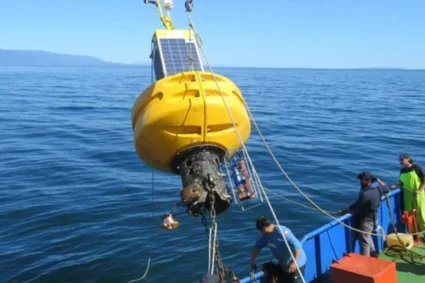 Instalan la boya oceanográfica en el Golfo San Jorge